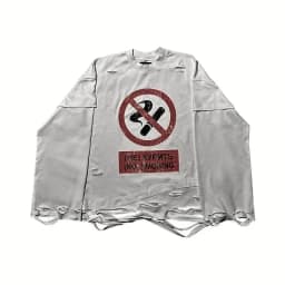 Streetwear Harajuku Hip Hop Ripped Long Sleeves Y2K Cigarette Graphic Print Tops Gothic Fashion Round Neck Sweatshirt Men Women