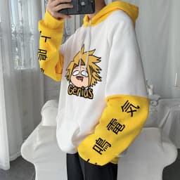 Anime My Hero Academia Kaminari Denki Kawaii Cartoon Women Hoodies Boku no Hero Academia Manag Harakuju Men Winter Sweatshirts