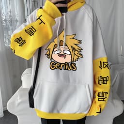 Anime My Hero Academia Kaminari Denki Kawaii Cartoon Women Hoodies Boku no Hero Academia Manag Harakuju Men Winter Sweatshirts