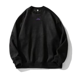TFETTERS Brand Suede Sweatshirts for Men 2026 New Autumn Winter Clothing Baggy Vintage Pullovers Couples O Neck Oversize Blouse