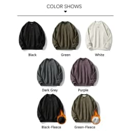 TFETTERS Brand Suede Sweatshirts for Men 2026 New Autumn Winter Clothing Baggy Vintage Pullovers Couples O Neck Oversize Blouse