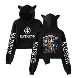 Harajuku Fashion Streetwear Girls Hoodie KATSEYE New Street Style Cat Ear Crop Tops Pullover Girl Vintage Gothic Y2k Sweatshirts