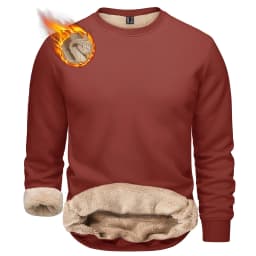 TACVASEN Winter Thicken Fleece Crewneck Sweatshirt Mens Warm Sherpa Lined Heavy Winter Pullover Basic Tops Shirts No Hood Hoodie