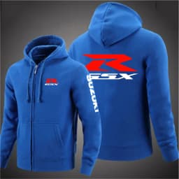 2025 Spring and Autumn Suzuki RGSX Logo Super Motorcycle Hoodie Jacket Commuter Men's Hooded Zipper Hoodie 