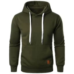 Mens Casual Hooded Collar Drawstring Hoodies Sweatshirts Long Sleeve Shirts Outdoor Streetwear Solid Color Lightweight Pullover