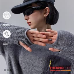 Thermolite® All Season 190g Ultra-light Breathable Thermal Hoodie, Urban Outdoor Techwear Mid-layer with Thumbholes & Zip Pocket
