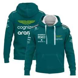 Aston Martin Fernando Alonso No. 14 Zippered Hoodie Men's Women's Fashion Casual Racing Driver Spring Autumn 2026