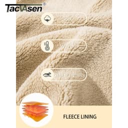 TACVASEN Fleece Lining Winter Hoodie Mens Sherpa Jackets Windproof Full Zip Warm Coats Climbing Hooded Casual Outwear Sportswear