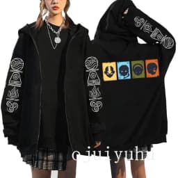 Avatar The Last Airbender Zip Up Hoodies Appa Yip Harajuku Print Zippper Jackets Sweatshirt Fashion Mange Vintage Y2k Streetwear