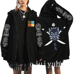 Avatar The Last Airbender Zip Up Hoodies Appa Yip Harajuku Print Zippper Jackets Sweatshirt Fashion Mange Vintage Y2k Streetwear