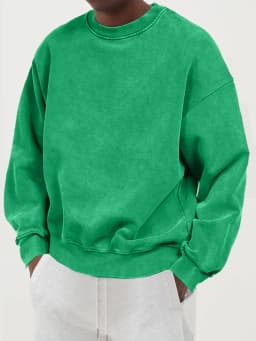 Vintage Solid Sweatshirts Male Washed Cotton Sportswear Warm Autumn Pullovers Casual Comfy Hoodie Fashion Oversized Streetwers