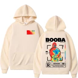 France Rapper BOOBA B2O Tour 2025 Hoodies Men's Retro Style Hip Hop Long Sleeves Hooded Sweatshirts Clothing Oversized Pullover