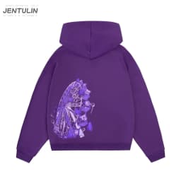 Streetwear Men Ghost wheel Zipper Hoodie Phantasmagoria Graphic Zip Hooded Pullover Sweatshirt Hip Hop Jacket Y2K Clothing Tops