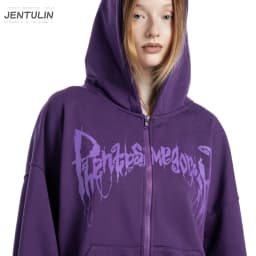 Streetwear Men Ghost wheel Zipper Hoodie Phantasmagoria Graphic Zip Hooded Pullover Sweatshirt Hip Hop Jacket Y2K Clothing Tops