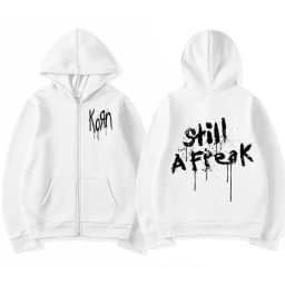 Korn Music Concert Rock Band WORLD TOUR Zipper Hoodie Men Vintage Metal Gothic Oversized Zip Up Sweatshirt Punk Hip Hop Hoodies