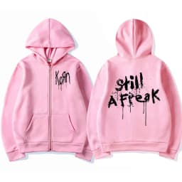 Korn Music Concert Rock Band WORLD TOUR Zipper Hoodie Men Vintage Metal Gothic Oversized Zip Up Sweatshirt Punk Hip Hop Hoodies