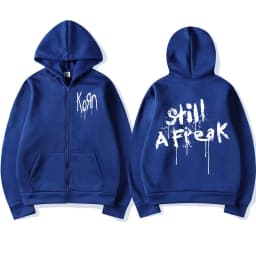 Korn Music Concert Rock Band WORLD TOUR Zipper Hoodie Men Vintage Metal Gothic Oversized Zip Up Sweatshirt Punk Hip Hop Hoodies