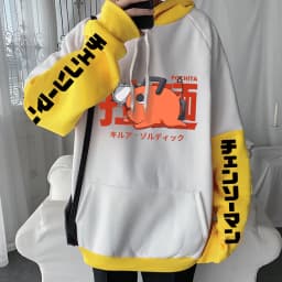 Japan Anime Pochita Chainsaw Man Hoodies Men Women Long Sleeve Pullover Hoody Spring Fleece Comfortable Hooded Sweatshirts