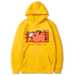Japan Anime Pochita Chainsaw Man Hoodies Men Women Long Sleeve Pullover Hoody Spring Fleece Comfortable Hooded Sweatshirts