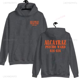 Alcatraz Psycho Ward 616 616 Halloween Graphic Hoodie A Clockwork Orange Woman Man Full-length Novel Pullover Camisetas