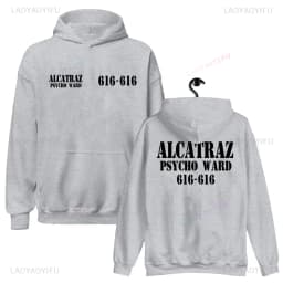 Alcatraz Psycho Ward 616 616 Halloween Graphic Hoodie A Clockwork Orange Woman Man Full-length Novel Pullover Camisetas