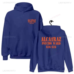 Alcatraz Psycho Ward 616 616 Halloween Graphic Hoodie A Clockwork Orange Woman Man Full-length Novel Pullover Camisetas