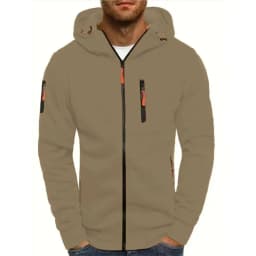 Men Sweatshirts Casual Autumn Male Zip Up Long Sleeve Hoodie Cardigan Coats BSD-ZW67