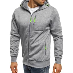 Men Sweatshirts Casual Autumn Male Zip Up Long Sleeve Hoodie Cardigan Coats BSD-ZW67