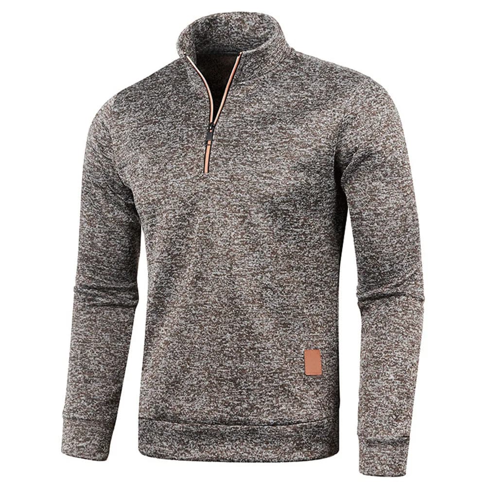 Men's Knitted Sweatshirts Casual Thicker Half Zip Pullovers For Male Hoody Man Solid Color Turtleneck Sweater Coats BSD-ZW118