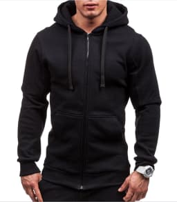 Men Hoodie Sweatshirts Autumn Winter Long Sleeve Front Pocket Zip Up Solid Hoody Coats BSD-ZW08