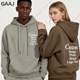 High Quality Custom Hoodie Cotton Sweatshirt Print Embroidery Brand Logo Text Photo Design Men Women Famliy Team Clothing 300g