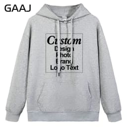 High Quality Custom Hoodie Cotton Sweatshirt Print Embroidery Brand Logo Text Photo Design Men Women Famliy Team Clothing 300g