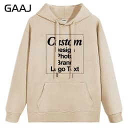 High Quality Custom Hoodie Cotton Sweatshirt Print Embroidery Brand Logo Text Photo Design Men Women Famliy Team Clothing 300g
