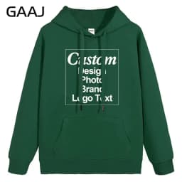 High Quality Custom Hoodie Cotton Sweatshirt Print Embroidery Brand Logo Text Photo Design Men Women Famliy Team Clothing 300g
