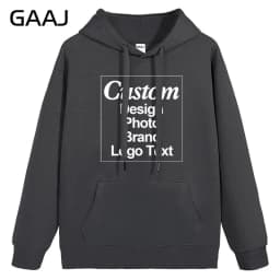 High Quality Custom Hoodie Cotton Sweatshirt Print Embroidery Brand Logo Text Photo Design Men Women Famliy Team Clothing 300g