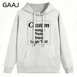 High Quality Custom Hoodie Cotton Sweatshirt Print Embroidery Brand Logo Text Photo Design Men Women Famliy Team Clothing 300g