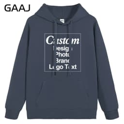 High Quality Custom Hoodie Cotton Sweatshirt Print Embroidery Brand Logo Text Photo Design Men Women Famliy Team Clothing 300g