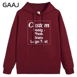 High Quality Custom Hoodie Cotton Sweatshirt Print Embroidery Brand Logo Text Photo Design Men Women Famliy Team Clothing 300g
