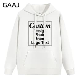 High Quality Custom Hoodie Cotton Sweatshirt Print Embroidery Brand Logo Text Photo Design Men Women Famliy Team Clothing 300g