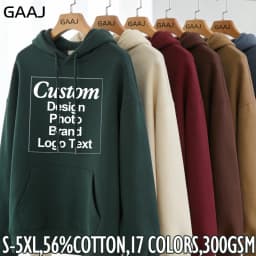 High Quality Custom Hoodie Cotton Sweatshirt Print Embroidery Brand Logo Text Photo Design Men Women Famliy Team Clothing 300g
