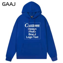 GAAJ Custom Hoodie Sweatshirt 260gsm Lightweight Soft 21 Colors Personalized Print Brand Logo Text Photo Men Women Unisex
