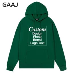 GAAJ Custom Hoodie Sweatshirt 260gsm Lightweight Soft 21 Colors Personalized Print Brand Logo Text Photo Men Women Unisex