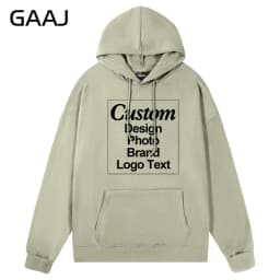 GAAJ Custom Hoodie Sweatshirt 260gsm Lightweight Soft 21 Colors Personalized Print Brand Logo Text Photo Men Women Unisex