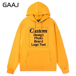GAAJ Custom Hoodie Sweatshirt 260gsm Lightweight Soft 21 Colors Personalized Print Brand Logo Text Photo Men Women Unisex
