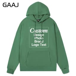 GAAJ Custom Hoodie Sweatshirt 260gsm Lightweight Soft 21 Colors Personalized Print Brand Logo Text Photo Men Women Unisex