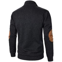 Men's Autumn Sweatshirt Patchwork Contrast Color Hoodies Stand Collar Men Botton Down Vintage Pullovers