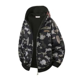 New Autumn and Winter Fashion Trend Printed American Retro Sports Hoodie Men's Casual Loose Comfortable Plus Size Jacket M-3XL
