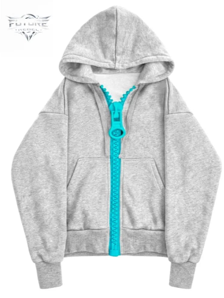 Mens Hoodie Oversized Zipper Streetwear Sweatshirt Harajuku Unisex Loose Fit Couple Style Casual Fashion Trend Arrival American