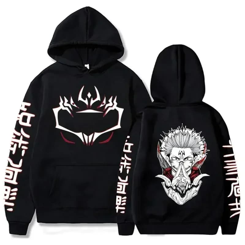 Funny Jujutsu Kaisen Long Sleeve Casual Hoodies Anime Ryomen Sukuna Printed Men Women Fashion Harajuku Sweatshirt Clothes