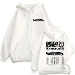 Rapper Playboi Carti Antagonist 2.0 Tour 2025 Fans Zip Up Hoody Men Women Hip Hop Retro Long Sleeve Sweatshirt Coats Streetwear